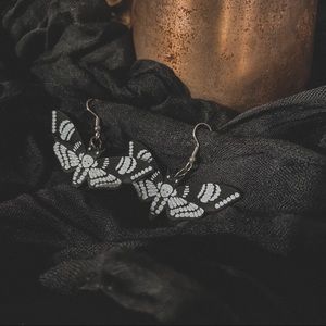 💀Acrylic Death Moth Earrings💀